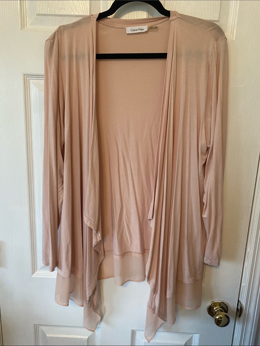 Calvin Klein Soft Blush Open-Front Cardigan